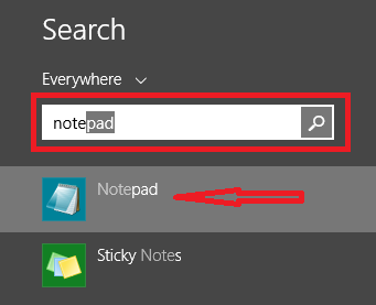 Open Notepad